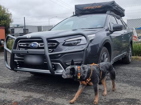 ECB nudge bar fitted to a Subaru Outback at Ballarat Trailers & Towbars