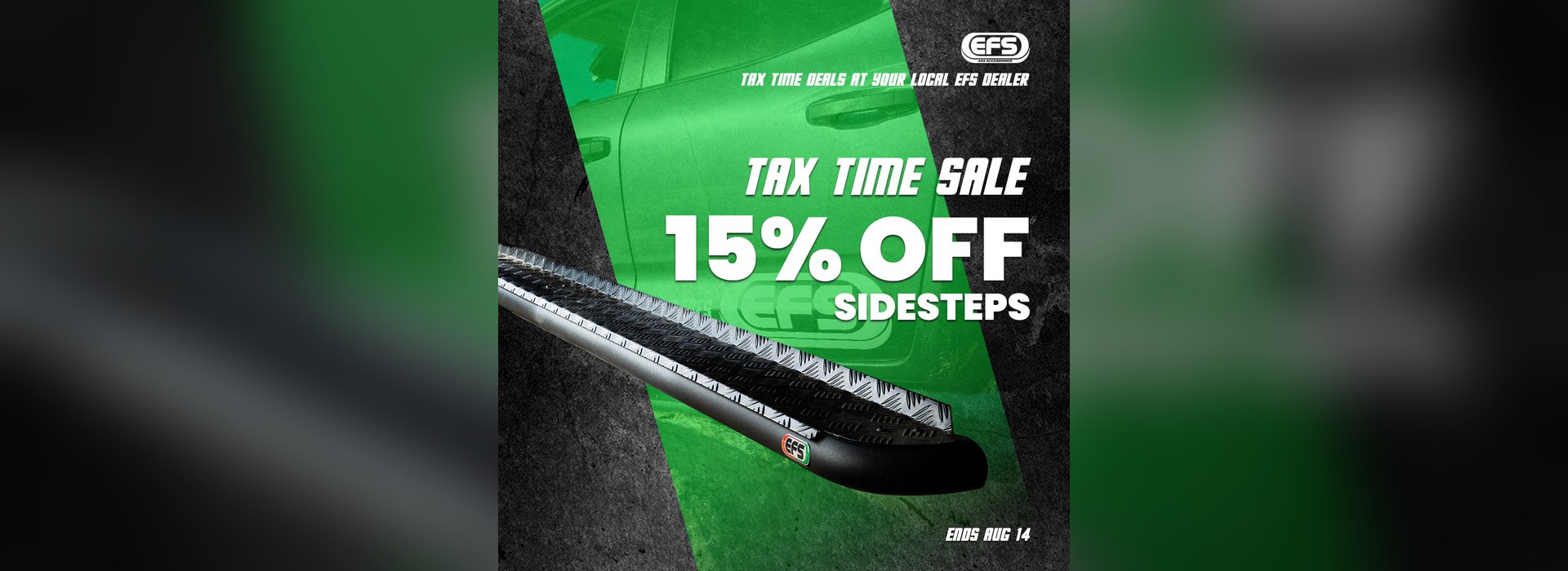 EFS Tax Time Sale — 15% Off Sidesteps