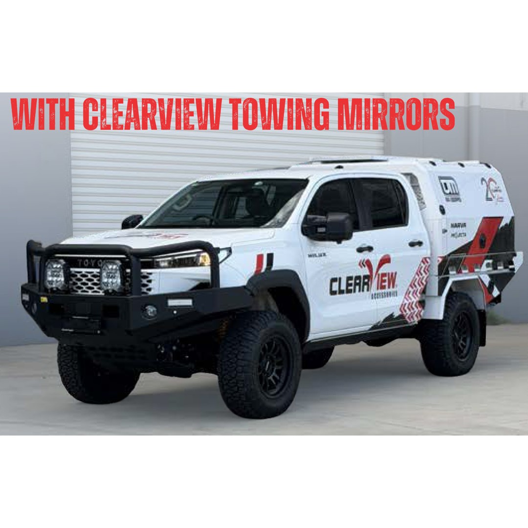 Clearview Towing Mirrors for the Toyota Hilux N90