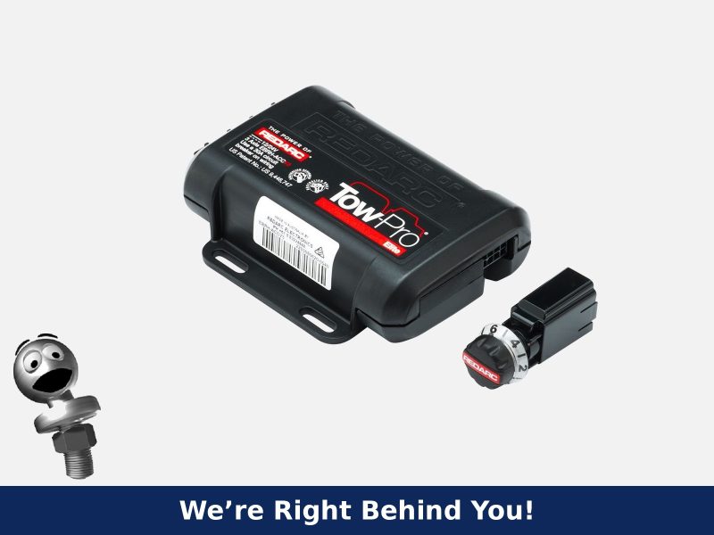 REDARC Tow-Pro Elite V3 electric brake controller, with Toby the Towball, We're Right Behind You!